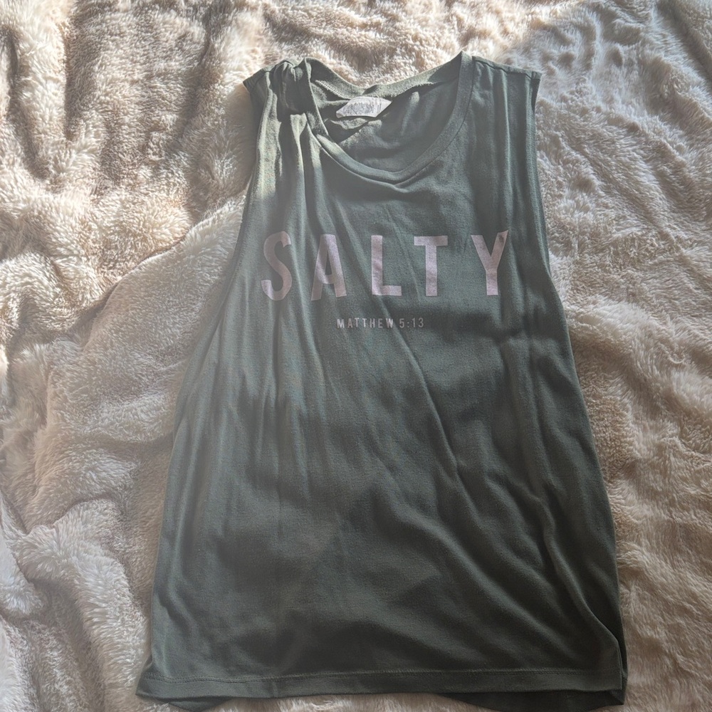 Bella Canvas Olive Graphic Muscle Tee